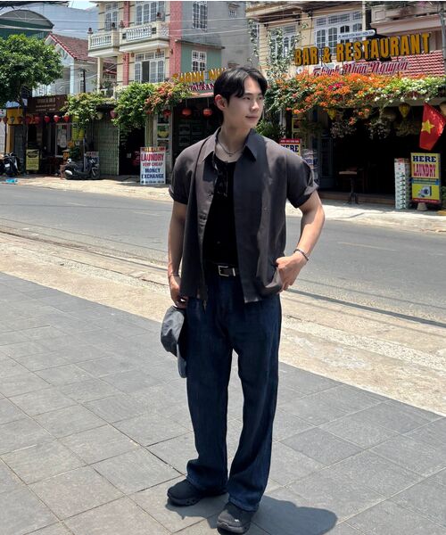 LEIRE（ルアール）の「サマー クロップ 半袖シャツ [チャコール]（シャツ/ブラウス・メンズ・その他・MEDIUM/LARGE/X-LARGE）」の8枚目の写真