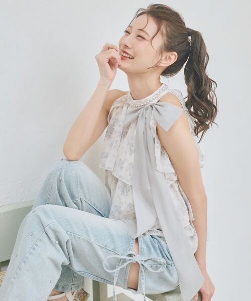 MAJESTIC LEGON(マジェスティックレゴン)の「アメスリティアードブラウス(シャツ/ブラウス・レディース・ホワイト系その他2/アイボリー/ブラック/ホワイト系その他/ホワイト系5/ブラック系その他2・MEDIUM)」の15枚目の写真