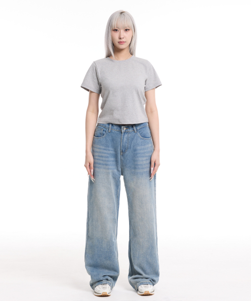 CREAM SODA LAB(クリームソーダラボ)の「レディーススタンダードフィットクロップ半袖Tシャツグレー(Tシャツ/カットソー・レディース・その他・1(S)/2(M))」の2枚目の写真