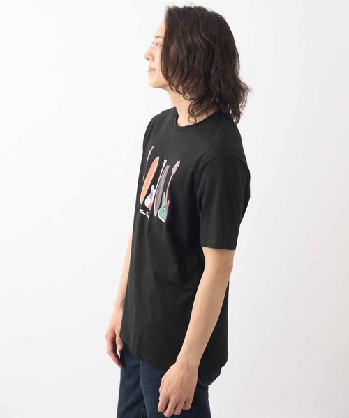 Ben Sherman(ベンシャーマン)の「サーフ&ギターズTシャツ(Tシャツ/カットソー・メンズ・ブラック/サーモンピンク・MEDIUM/LARGE)」の3枚目の写真