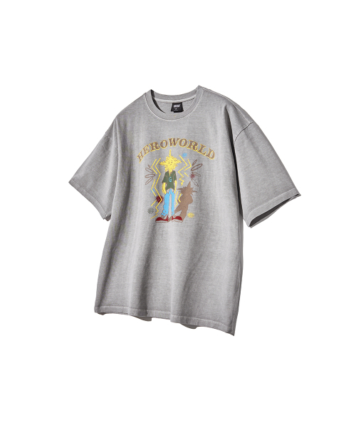 GAKKAI UNIONS(ガッカイユニオンズ)の「ヒーローワールド ピグメント 半袖Tシャツ ストーングレー(Tシャツ/カットソー・レディース・その他・MEDIUM/LARGE)」の6枚目の写真