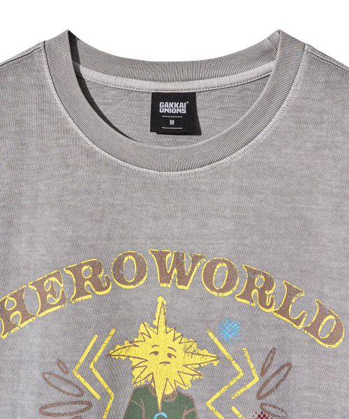 GAKKAI UNIONS(ガッカイユニオンズ)の「ヒーローワールド ピグメント 半袖Tシャツ ストーングレー(Tシャツ/カットソー・レディース・その他・MEDIUM/LARGE)」の5枚目の写真