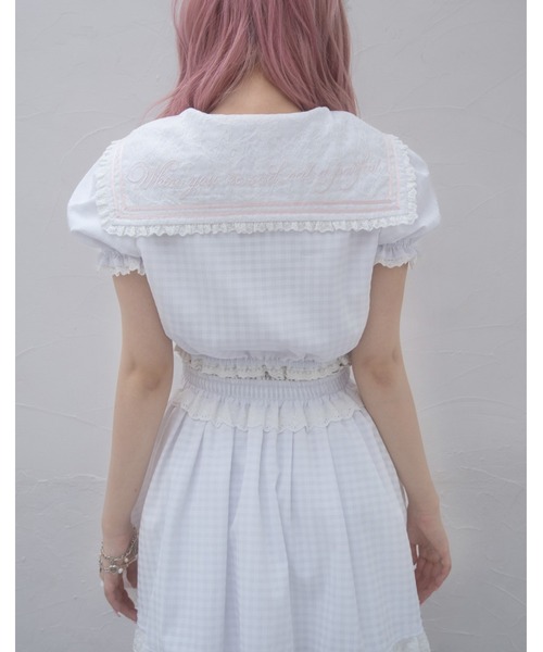 Fiorforte（フィオルフォルテ）の「gingham sailor setup（ワンピース・レディース・ピンク/ホワイト・FREE）」の6枚目の写真
