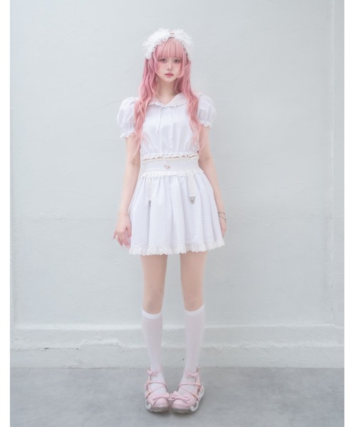 Fiorforte（フィオルフォルテ）の「gingham sailor setup（ワンピース・レディース・ピンク/ホワイト・FREE）」の7枚目の写真