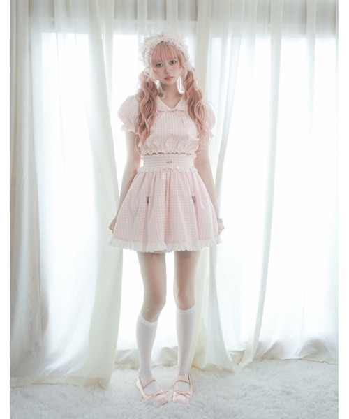 Fiorforte（フィオルフォルテ）の「gingham sailor setup（ワンピース・レディース・ピンク/ホワイト・FREE）」の4枚目の写真