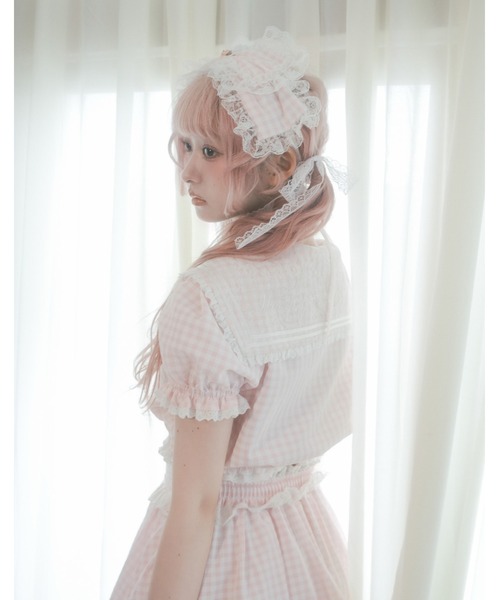 Fiorforte（フィオルフォルテ）の「gingham sailor setup（ワンピース・レディース・ピンク/ホワイト・FREE）」の3枚目の写真