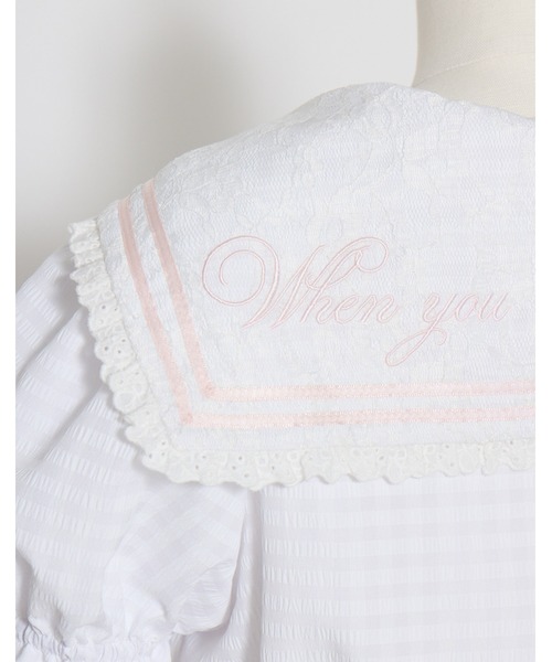 Fiorforte（フィオルフォルテ）の「gingham sailor setup（ワンピース・レディース・ピンク/ホワイト・FREE）」の14枚目の写真