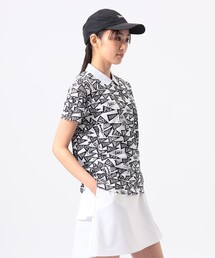 〈WOMEN〉ORANGE LABEL / フラッグ総柄 ポロシャツ