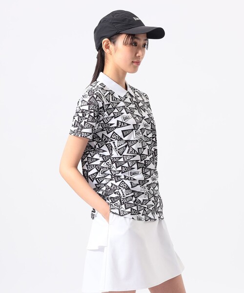 BEAMS GOLF(ビームスゴルフ)の「〈WOMEN〉ORANGE LABEL / フラッグ総柄 ポロシャツ(ポロシャツ・レディース・その他/ホワイト・SMALL/LARGE/MEDIUM)」の2枚目の写真