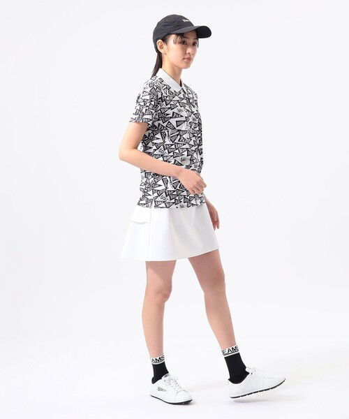 BEAMS GOLF(ビームスゴルフ)の「〈WOMEN〉ORANGE LABEL / フラッグ総柄 ポロシャツ(ポロシャツ・レディース・その他/ホワイト・SMALL/LARGE/MEDIUM)」の4枚目の写真