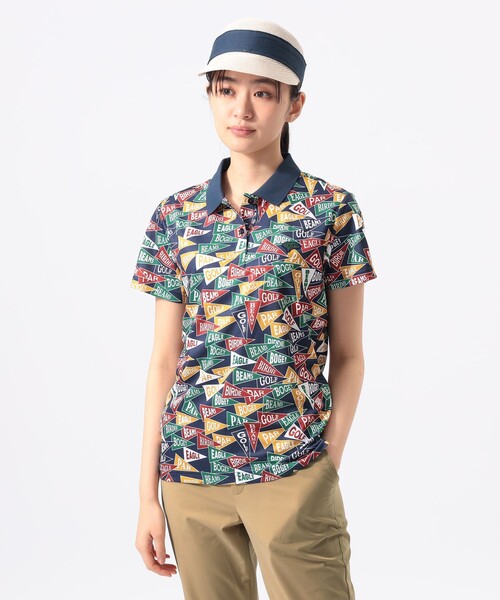 BEAMS GOLF(ビームスゴルフ)の「〈WOMEN〉ORANGE LABEL / フラッグ総柄 ポロシャツ(ポロシャツ・レディース・その他/ホワイト・SMALL/LARGE/MEDIUM)」の5枚目の写真