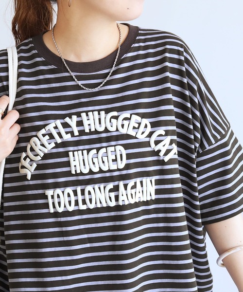 reca（レカ）の「【接触冷感】ロゴ発泡プリントワイドボーダーTシャツ（Tシャツ/カットソー・レディース・ホワイト系その他2/グレー系その他/ホワイト系その他・FREE）」の16枚目の写真