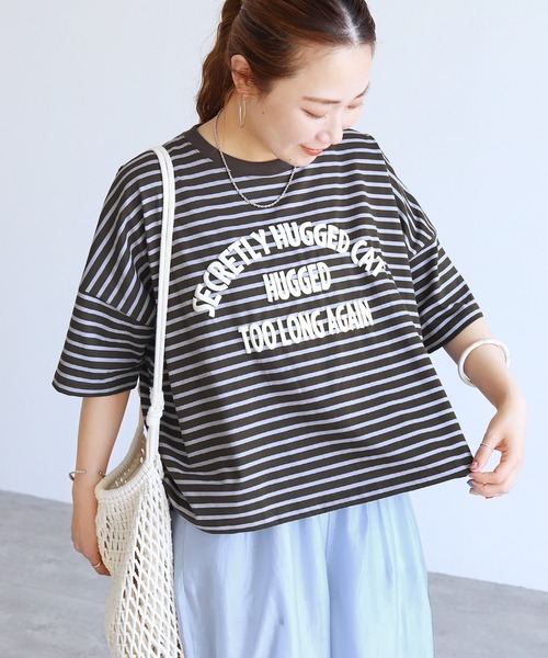 reca（レカ）の「【接触冷感】ロゴ発泡プリントワイドボーダーTシャツ（Tシャツ/カットソー・レディース・ホワイト系その他2/グレー系その他/ホワイト系その他・FREE）」の19枚目の写真