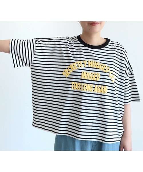 reca（レカ）の「【接触冷感】ロゴ発泡プリントワイドボーダーTシャツ（Tシャツ/カットソー・レディース・ホワイト系その他2/グレー系その他/ホワイト系その他・FREE）」の10枚目の写真