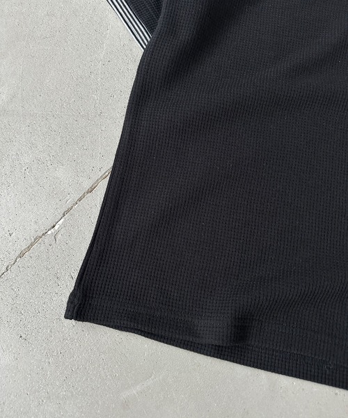 kutir(クティール)の「HENLEY NECK THERMAL BORDER LAYERED T-SHIRT/ヘンリーネックサーマルボーダーレイヤードTシャツ(Tシャツ/カットソー・メンズ・ネイビー/ブラック/チャコールグレー/ホワイト系その他・MEDIUM/LARGE)」の18枚目の写真