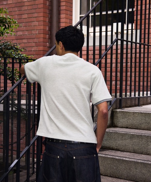 kutir(クティール)の「HENLEY NECK THERMAL BORDER LAYERED T-SHIRT/ヘンリーネックサーマルボーダーレイヤードTシャツ(Tシャツ/カットソー・メンズ・ネイビー/ブラック/チャコールグレー/ホワイト系その他・MEDIUM/LARGE)」の22枚目の写真