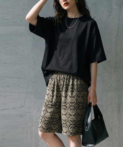 antiqua(アンティカ)の「上下 セットアップ 裏毛 ルームウェア(Tシャツ/カットソー・レディース・その他1/ストライプ/ドット/その他・M/L/XL)」の3枚目の写真