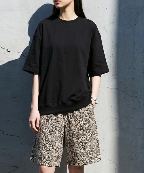 antiqua(アンティカ)の「上下 セットアップ 裏毛 ルームウェア(Tシャツ/カットソー・レディース・その他1/ストライプ/ドット/その他・M/L/XL)」の5枚目の写真