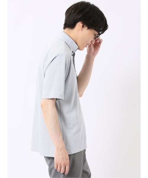 TAKA-Q（タカキュー）の「ビズポロ ポロシャツ メンズ 半袖 ストレッチ 吸水速乾 ノンアイロン ボタンダウン クールパス クールビズ（ポロシャツ・メンズ・ブルー・X-LARGE/MEDIUM/LARGE）」の11枚目の写真