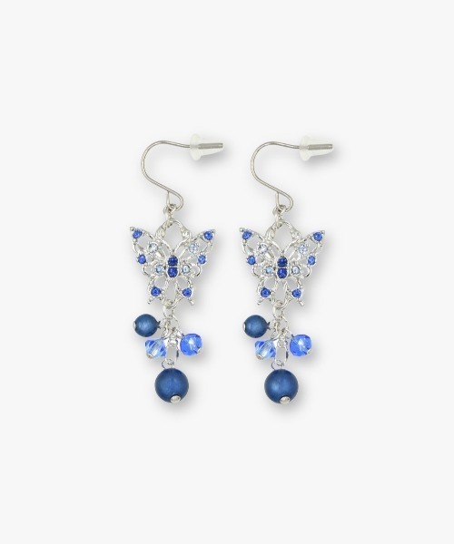 ANNA SUI（アナスイ）の「バタフライモチーフ　ピアス（ピアス（両耳用）・レディース・ブルー・ONE SIZE）」の2枚目の写真