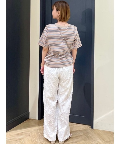 Te chichi（テチチ）の「マルチボーダーTシャツ（Tシャツ/カットソー・レディース・ブラック/ネイビー/ベージュ・F）」の10枚目の写真