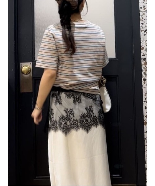 Te chichi（テチチ）の「マルチボーダーTシャツ（Tシャツ/カットソー・レディース・ブラック/ネイビー/ベージュ・F）」の15枚目の写真