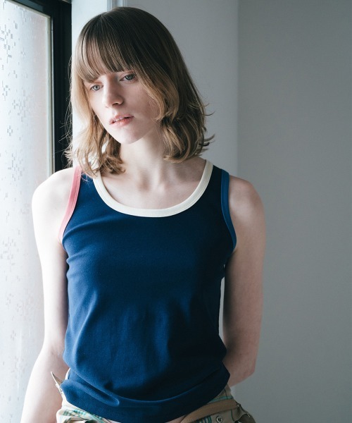 soduk（スドーク）の「【soduk】26SS新作 circle tank top / サークルタンクトップ（タンクトップ・レディース・ブラック/ブラウン/ネイビー・ONE SIZE）」の5枚目の写真