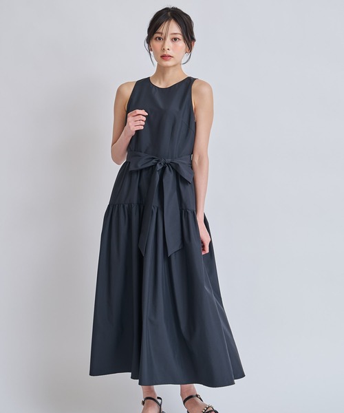 NOELA(ノエラ)の「タフタリボンワンピース(ワンピース・レディース・ブルー/オフホワイト/ブラック・M/S)」の2枚目の写真