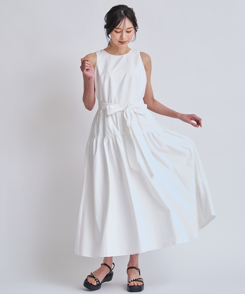 NOELA(ノエラ)の「タフタリボンワンピース(ワンピース・レディース・ブルー/オフホワイト/ブラック・M/S)」の20枚目の写真