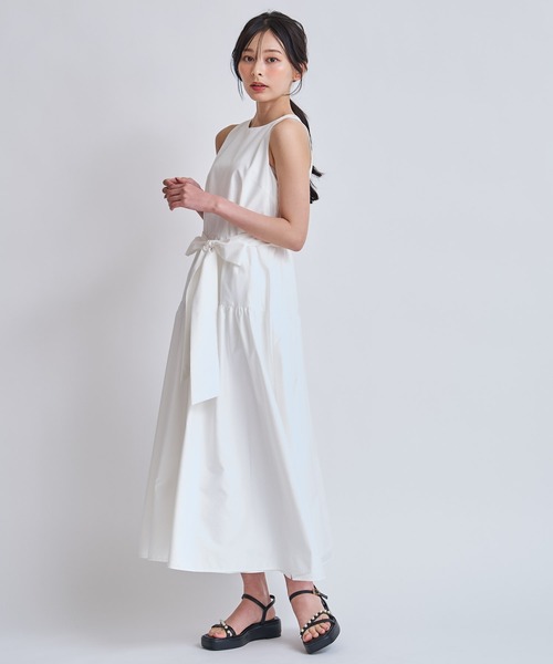 NOELA(ノエラ)の「タフタリボンワンピース(ワンピース・レディース・ブルー/オフホワイト/ブラック・M/S)」の12枚目の写真