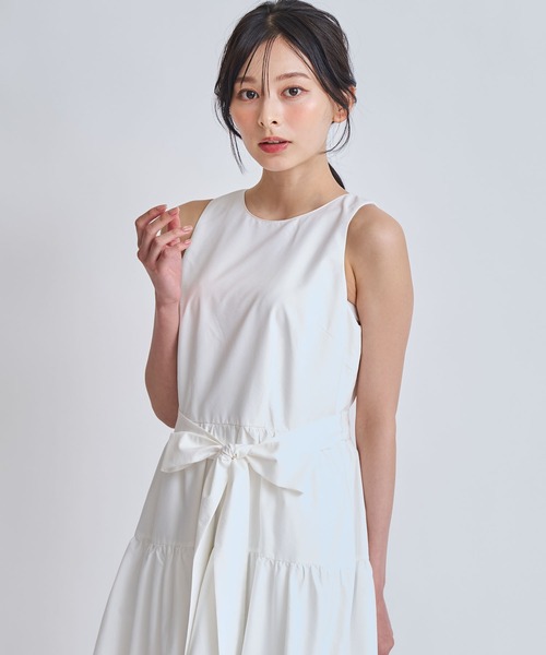 NOELA(ノエラ)の「タフタリボンワンピース(ワンピース・レディース・ブルー/オフホワイト/ブラック・M/S)」の14枚目の写真