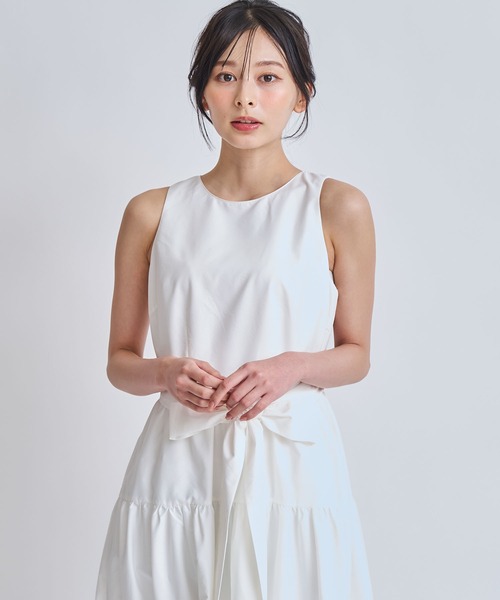 NOELA(ノエラ)の「タフタリボンワンピース(ワンピース・レディース・ブルー/オフホワイト/ブラック・M/S)」の15枚目の写真