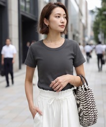 【Made in JAPAN】フライス半袖カットソートップス