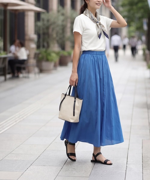 STYLE DELI(スタイルデリ)の「【Made in JAPAN】フライス半袖カットソートップス(Tシャツ/カットソー・レディース・ホワイト/ブラック/チャコールグレー/イエロー・M)」の13枚目の写真