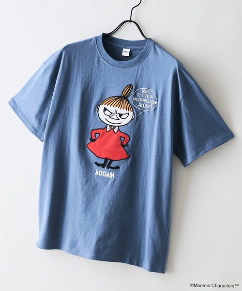 MOOMIN(ムーミン)の「【ムーミン】 【綿100%のしっかりした生地】オリジナルデザイン キャラクター刺繍Tシャツ リトルミイ ニョロニョロ 大人カジュアル ユニセックス(Tシャツ/カットソー・メンズ・ベージュ系その他2/ホワイト系その他/ブラック系その他2/ブルー系その他・SMALL/LARGE/MEDIUM)」の6枚目の写真