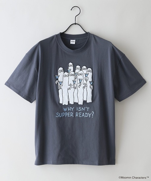 MOOMIN(ムーミン)の「【ムーミン】 【綿100%のしっかりした生地】オリジナルデザイン キャラクター刺繍Tシャツ リトルミイ ニョロニョロ 大人カジュアル ユニセックス(Tシャツ/カットソー・メンズ・ベージュ系その他2/ホワイト系その他/ブラック系その他2/ブルー系その他・SMALL/LARGE/MEDIUM)」の15枚目の写真