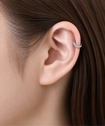 DiamondHearts | 【軟骨用】パヴェデザインストーン フープピアス(ピアス(片耳用))