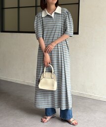 Chez toi | ボーダーポロワンピース(ワンピース)