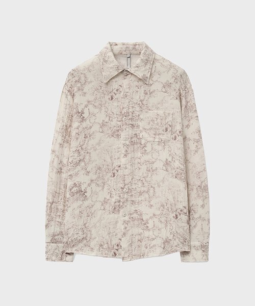 NOIRER(ノイア)の「ネイチャーフラワークリンケルシャツ(レッド)(シャツ/ブラウス・メンズ・その他・50/48)」の2枚目の写真