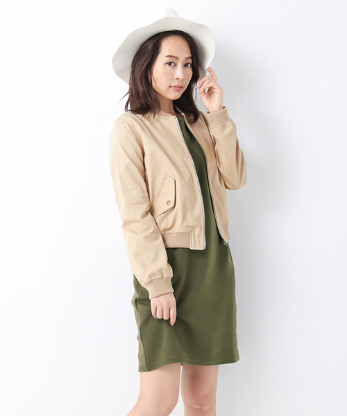 INGNI（イング）の「【６／２４ヒルナンデスご紹介商品】ＭＡ-1/ブルゾン-2016ＳＳ-（MA-1・レディース・ブラック/カーキ/アイボリー/その他/ベージュ/その他1/その他2/その他3・MEDIUM）」の4枚目の写真