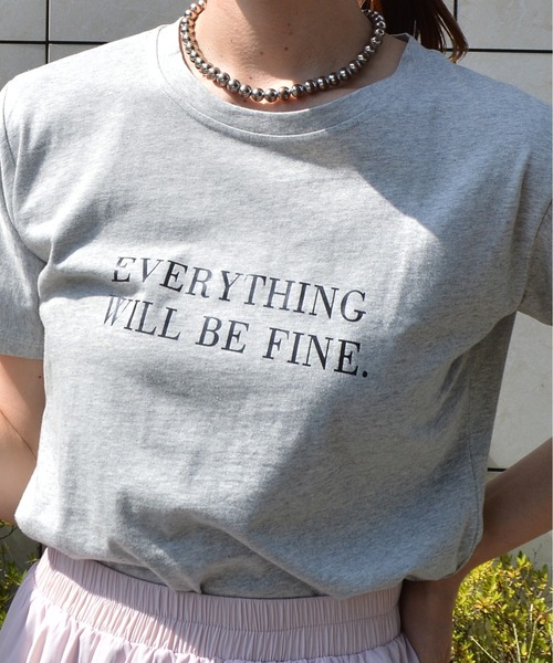 &soiree(アンドソワレ)の「フロント ロゴプリントTシャツ(Tシャツ/カットソー・レディース・ピンク/グレー・MEDIUM)」の9枚目の写真