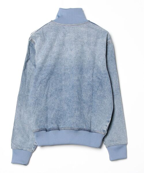 adidas(アディダス)の「adidas FIREBIRD ADICOLOR DENIM TRACK TOP / アディダス ファイヤーバード アディカラー デニム トラックトップ(デニムジャケット・メンズ・ライトインディゴブルー・M/L/XL/XXL/S/3XL)」の11枚目の写真