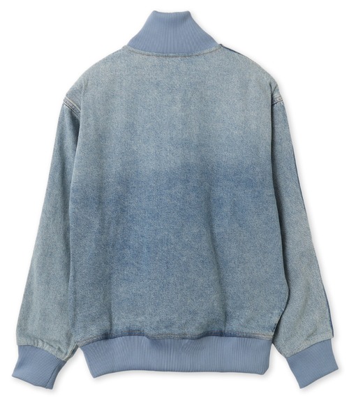 adidas(アディダス)の「adidas FIREBIRD ADICOLOR DENIM TRACK TOP / アディダス ファイヤーバード アディカラー デニム トラックトップ(デニムジャケット・メンズ・ライトインディゴブルー・M/L/XL/XXL/S/3XL)」の9枚目の写真