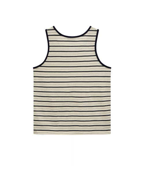 ROLLINGSTUDIOS(ローリングスタジオ)の「COTTON STRIPE SLEEVELESS IVORY/NAVY(Tシャツ/カットソー・メンズ・その他・LARGE/MEDIUM)」の2枚目の写真