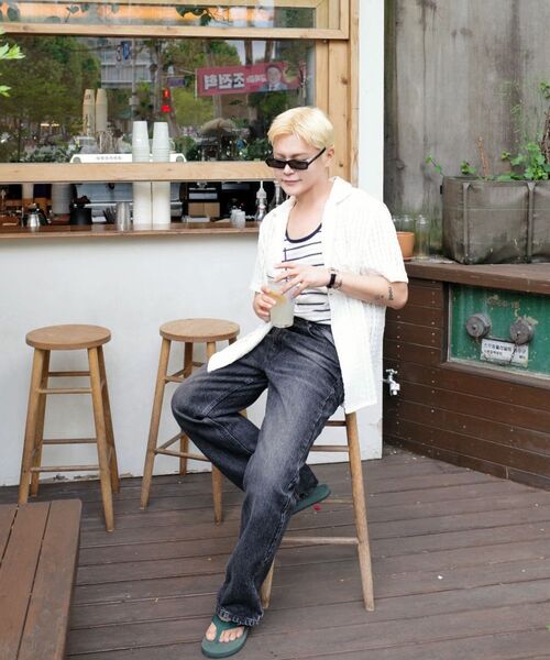 ROLLINGSTUDIOS(ローリングスタジオ)の「COTTON STRIPE SLEEVELESS IVORY/NAVY(Tシャツ/カットソー・メンズ・その他・LARGE/MEDIUM)」の4枚目の写真