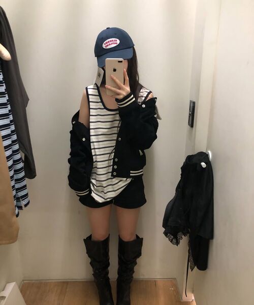 ROLLINGSTUDIOS(ローリングスタジオ)の「COTTON STRIPE SLEEVELESS IVORY/NAVY(Tシャツ/カットソー・メンズ・その他・LARGE/MEDIUM)」の6枚目の写真