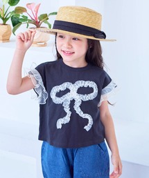 チュールフリルリボン半袖Ｔシャツ