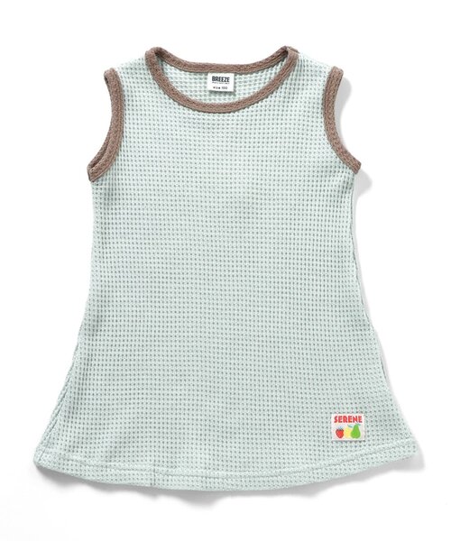 BREEZE(ブリーズ)の「ワッフルワンピース(ワンピース・キッズ・ピンク/サックスブルー/アイボリー・130/120/80/110/100/90)」の2枚目の写真