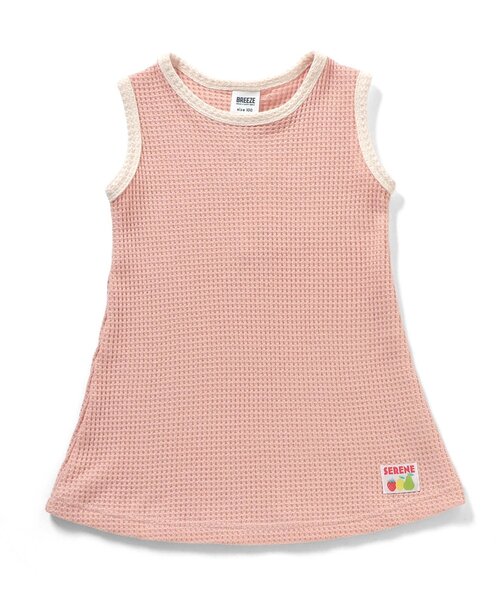 BREEZE(ブリーズ)の「ワッフルワンピース(ワンピース・キッズ・ピンク/サックスブルー/アイボリー・130/120/80/110/100/90)」の3枚目の写真