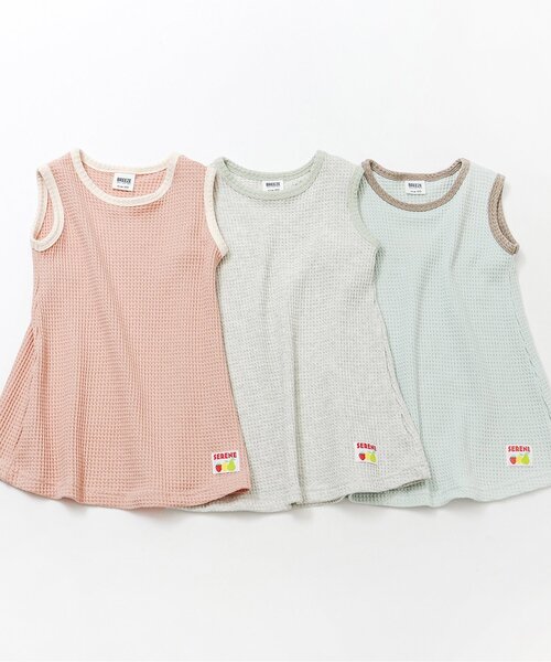 BREEZE(ブリーズ)の「ワッフルワンピース(ワンピース・キッズ・ピンク/サックスブルー/アイボリー・130/120/80/110/100/90)」の7枚目の写真